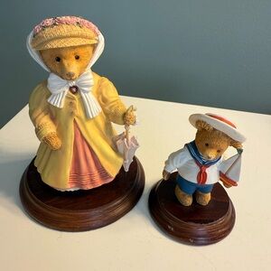 Charming Studio 56 Bear Figurine Set in Yellow and Blue